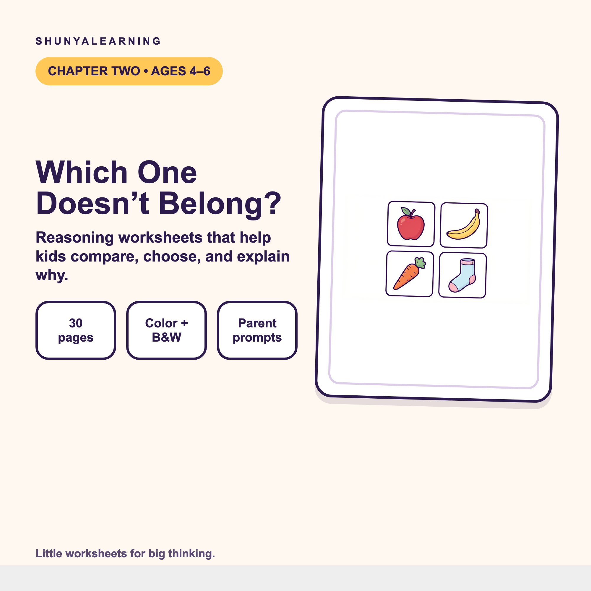 Which One Doesn't Belong printable preview